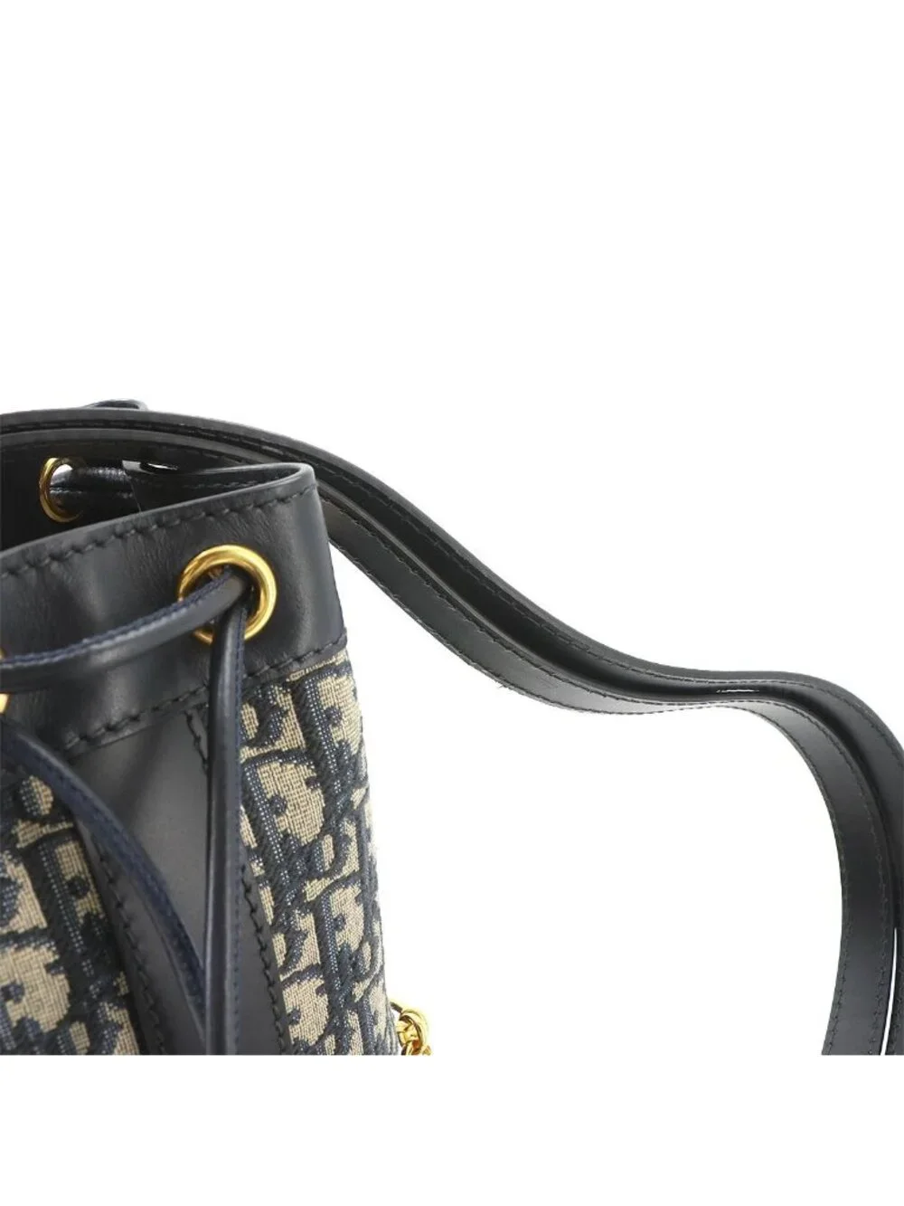 Dior Oblique Backpack Canvas Leather Navy